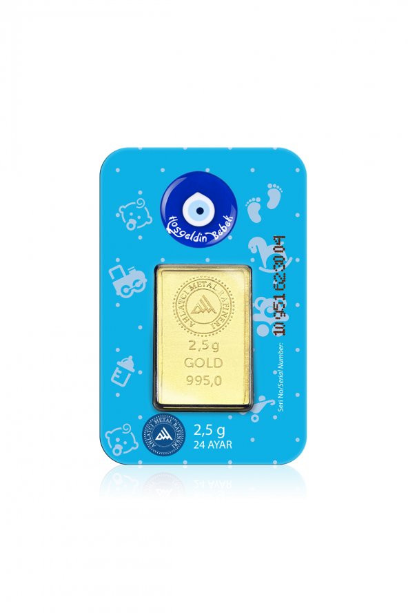 2.5 Gram Erkek Bebek Külçe Altın 24 Ayar