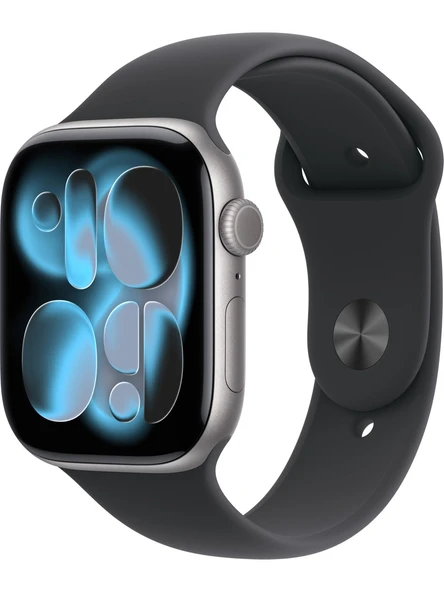 Apple Watch Series 11 GPS 46mm Uzay Grisi Alüminyum Kasa ve Siyah Spor Kordon Akıllı Saat M/L 23.850 TL **Sepete Özel**