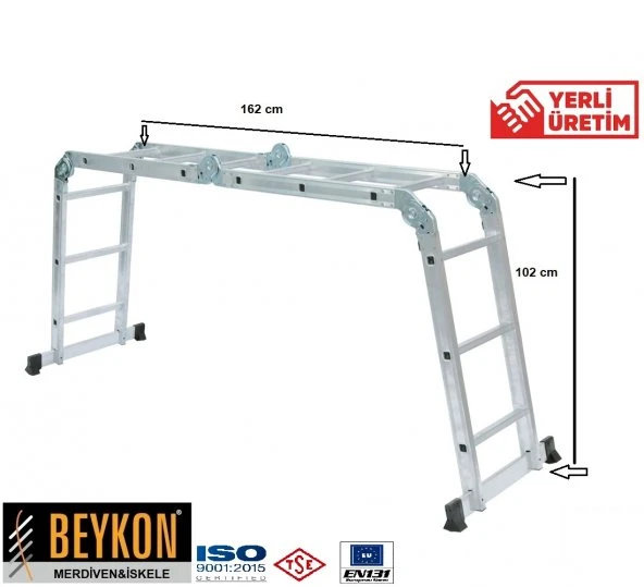 Beykon BY-103 Akrobat 12 Basamaklı Merdiven 5,0 (1) 4.899 TL **Sepete Özel**