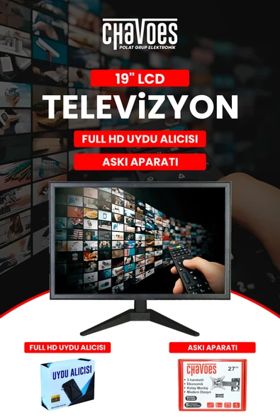 Chavoes 19" Mutfak Televizyonu-Monitör Uydu Alıcısı Askı Aparatı -49 Ekran 12v Full Hd -Mutfak-Karavan-Tekne 3.390 TL **Sepete Özel**