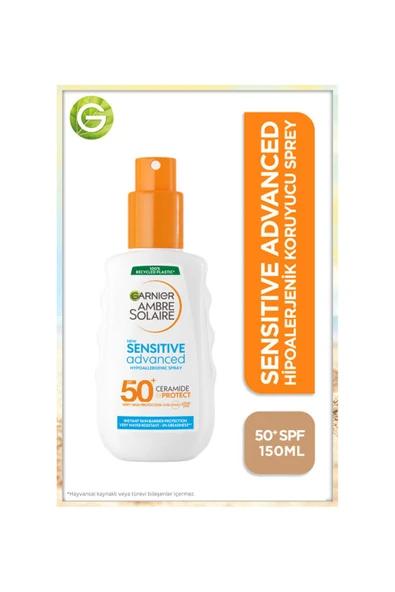 Garnier Ambre Solaire Sensitive Advanced Güneş Koruyucu Sprey SPF50 150 ml