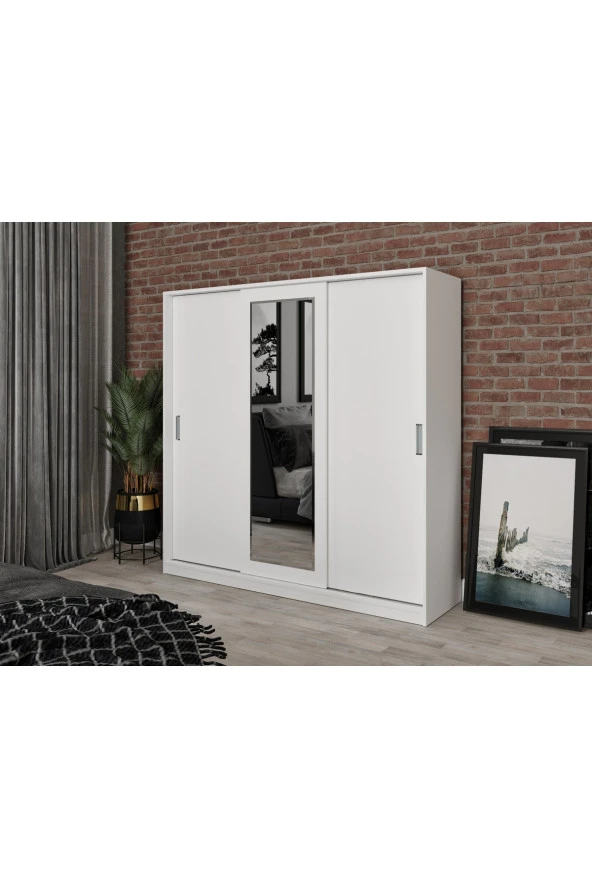 KZNMOB HOME Beyaz Samira Mdf Sürgülü Aynalı Gardrop Elbise Dolabı 3 Kapılı 4,2 ( 5 ) 11.749 TL **Sepete Özel**