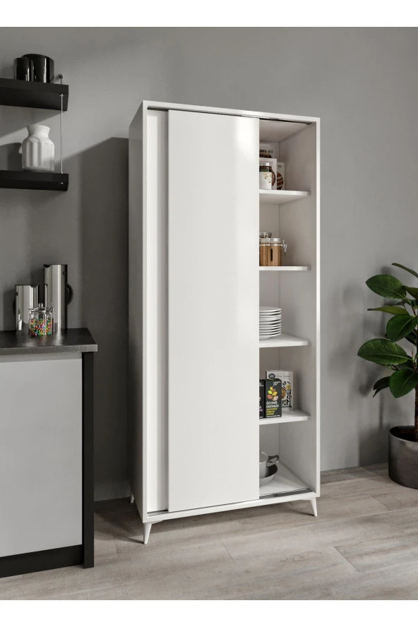 KZNMOB HOME Sürgülü Çok Amaçlı Mutfak Dolabı, Erzak Dolabı, Kavanoz Dolabı, Kiler Dolabı - Tamamı 1. Kalite Mdf 4,5 ( 27 ) 4.999 TL **Sepete Özel**