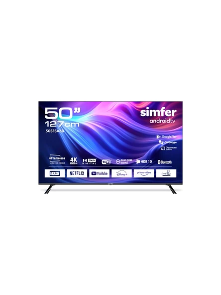 Simfer 50SFSA6B 50" 127 Ekran Uydu Alıcılı 4K Ultra HD Android LED TV 5,0 ( 1 ) 15.155 TL **Sepete Özel**