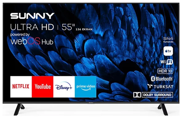 Sunny SN55FMN252 4K Ultra HD 55" 140 Ekran Uydu Alıcılı webOS Smart LED TV 22.658 TL **Sepete Özel**